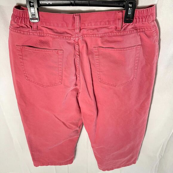 L.L.‎ Bean Double L Womens Capri Pants Pink Cotton Size 16 Petite - Picture 5 of 8